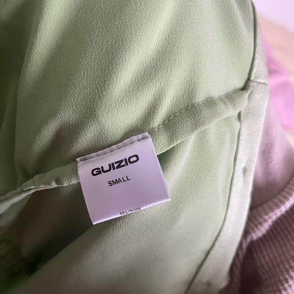 Danielle Guizio Ruched Shirt Dress in green (S) - Picture 6 of 7